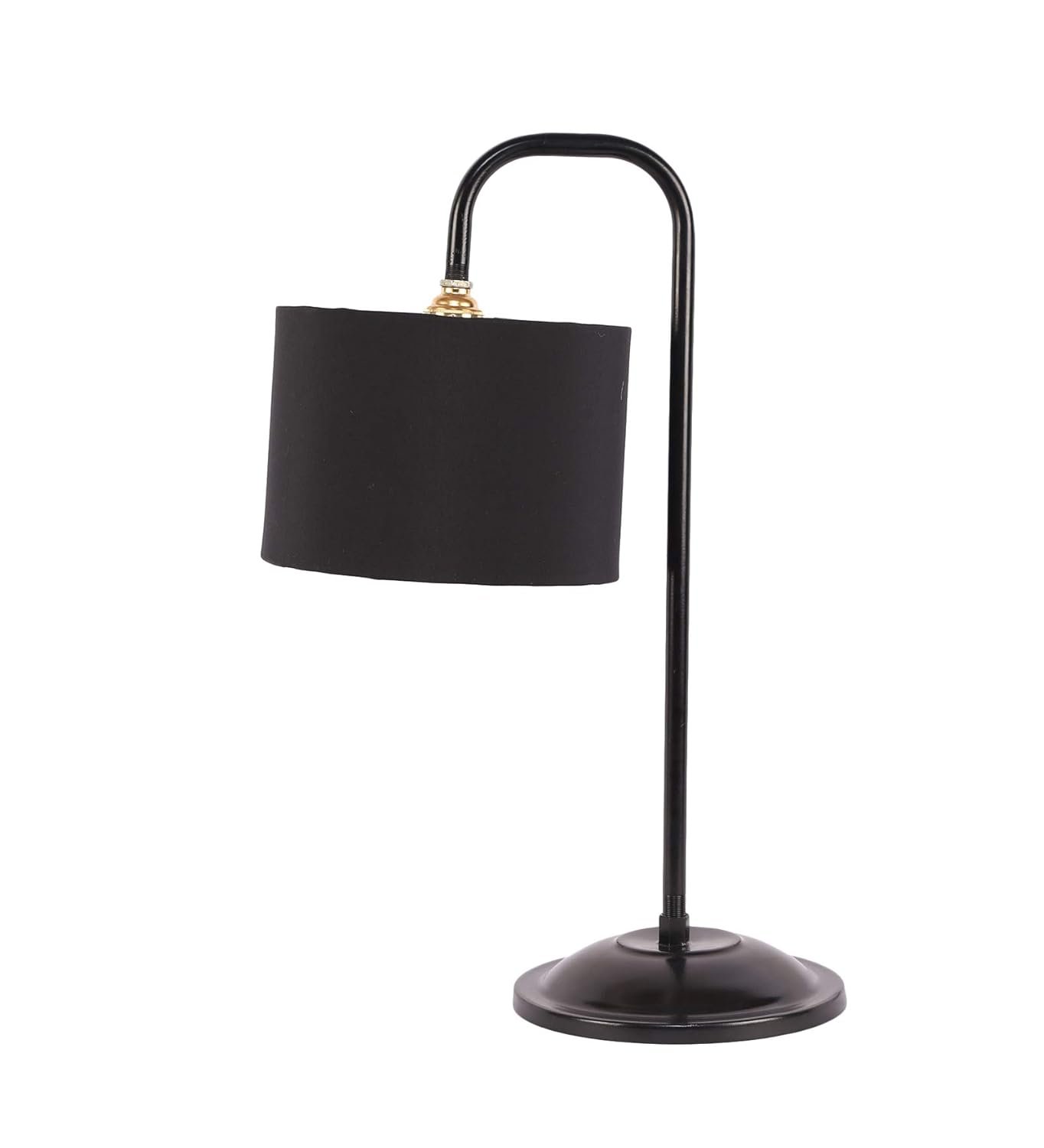 Black Cotton Table LAMP with Black Base
