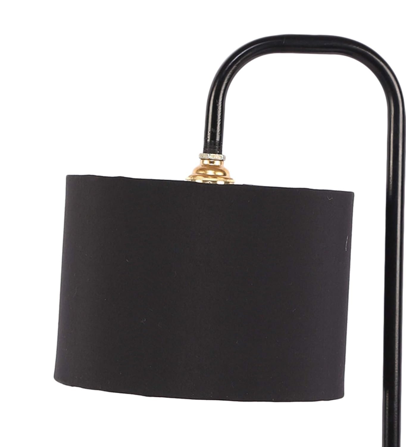 Black Cotton Table LAMP with Black Base