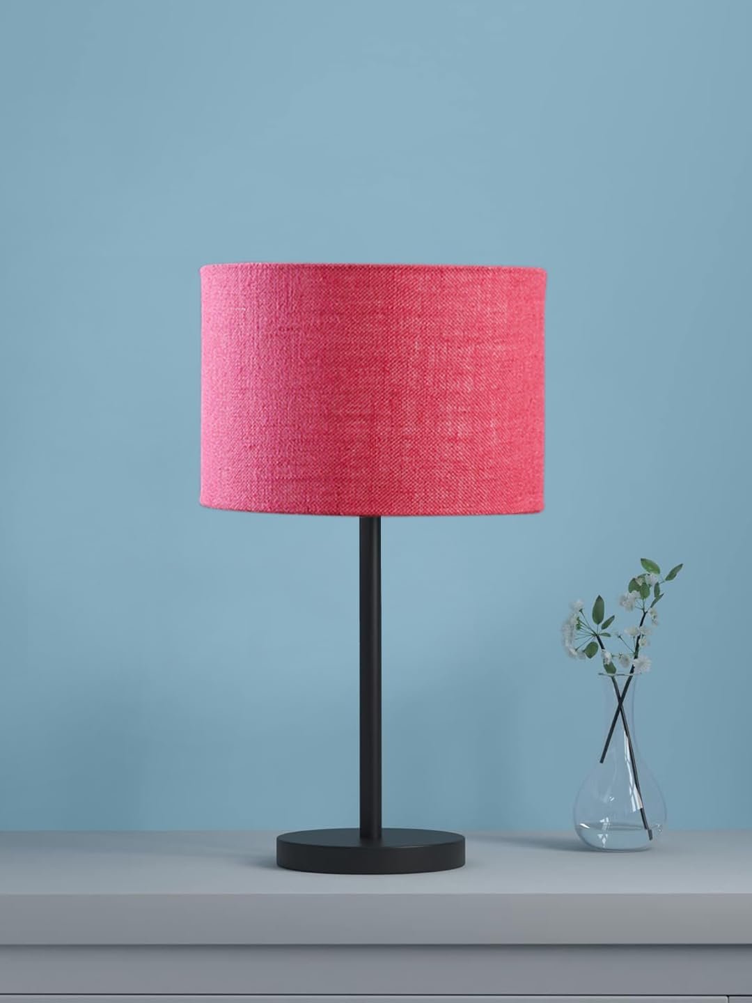 Black Night Table Lamp for Bedroom | Elegant Bedside Lamp with Warm LED Light & Stylish Design - Model VD33