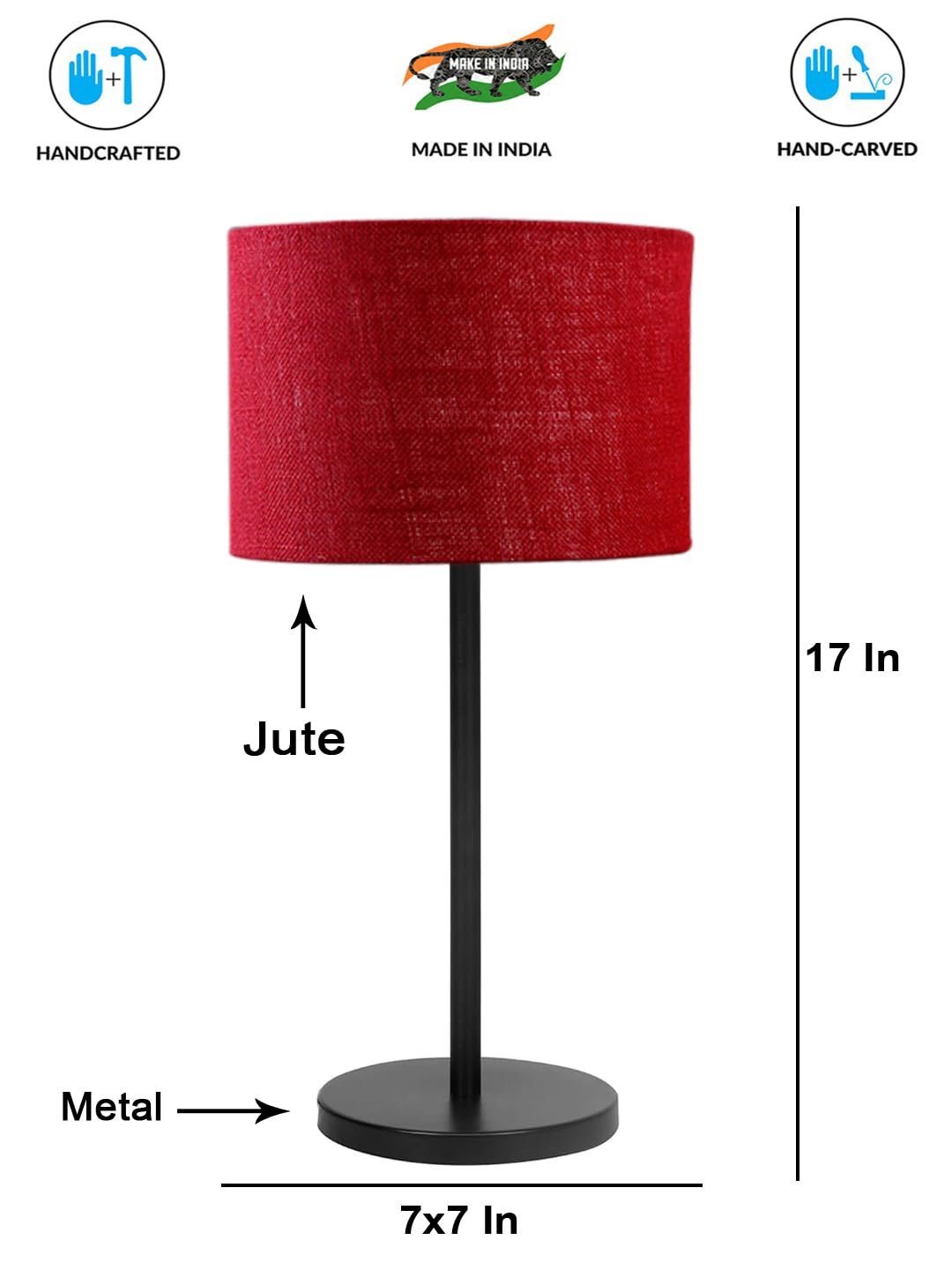 Black Night Table Lamp for Bedroom | Elegant Bedside Lamp with Warm LED Light & Stylish Design - Model VD34