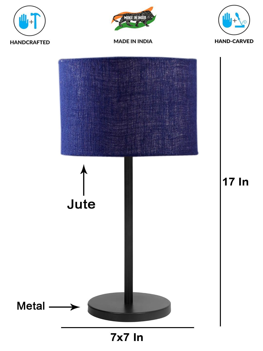 Black Night Table Lamp for Bedroom | Elegant Bedside Lamp with Warm LED Light & Stylish Design - Model VD35