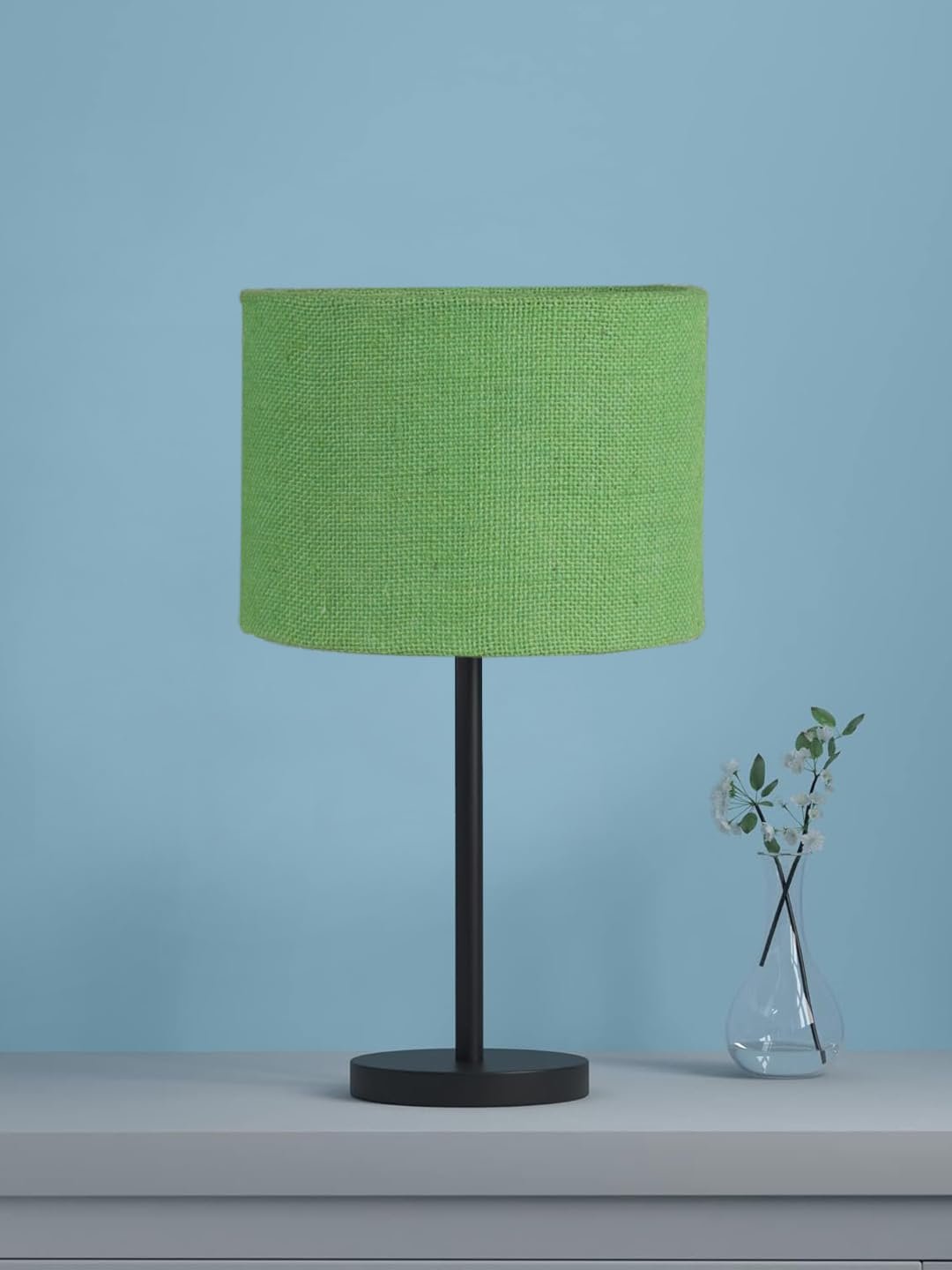 Black Night Table Lamp for Bedroom | Elegant Bedside Lamp with Warm LED Light & Stylish Design - Model VD39