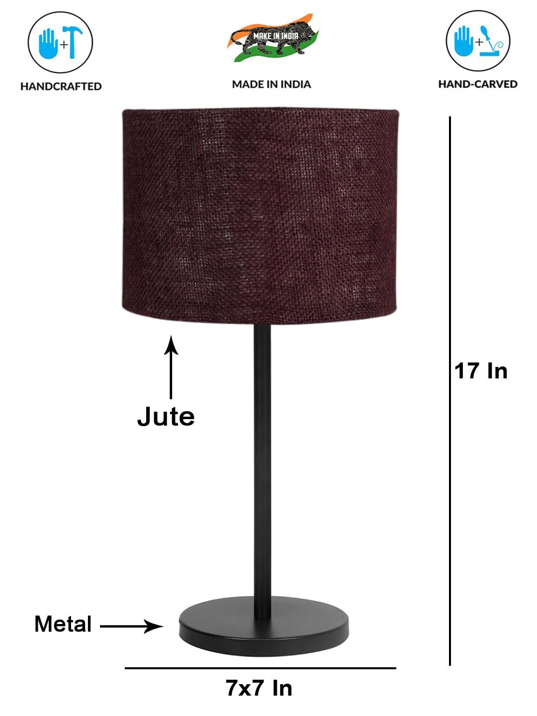 Black Night Table Lamp for Bedroom | Elegant Bedside Lamp with Warm LED Light & Stylish Design - Model VD40