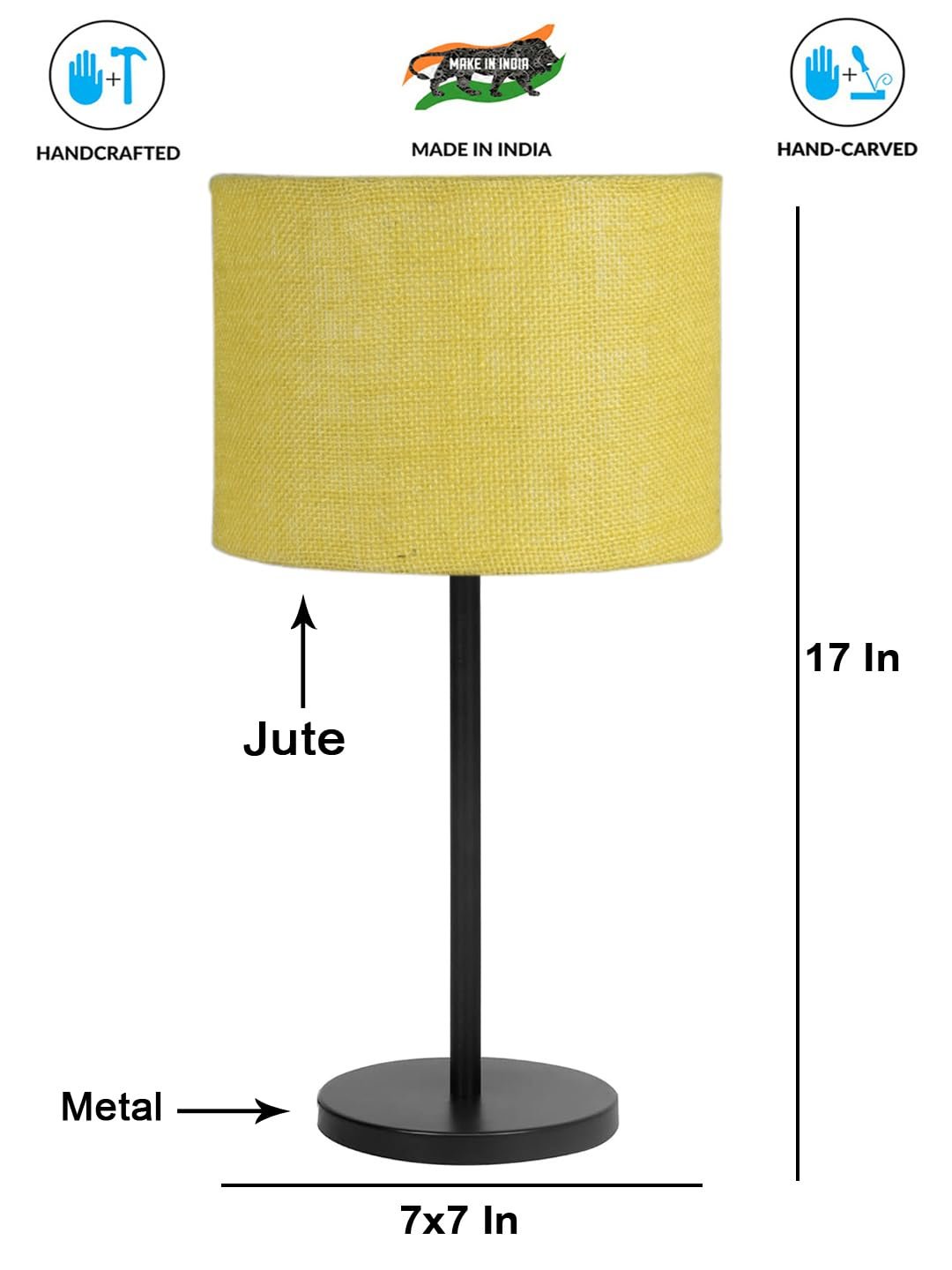 Black Night Table Lamp for Bedroom | Elegant Bedside Lamp with Warm LED Light & Stylish Design - Model VD44