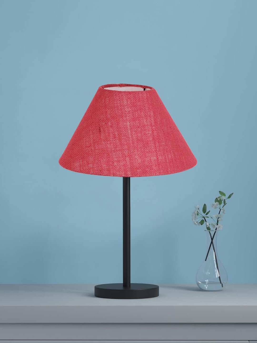 Black Night Table Lamp for Bedroom | Elegant Bedside Lamp with Warm LED Light & Stylish Design - Model VD31