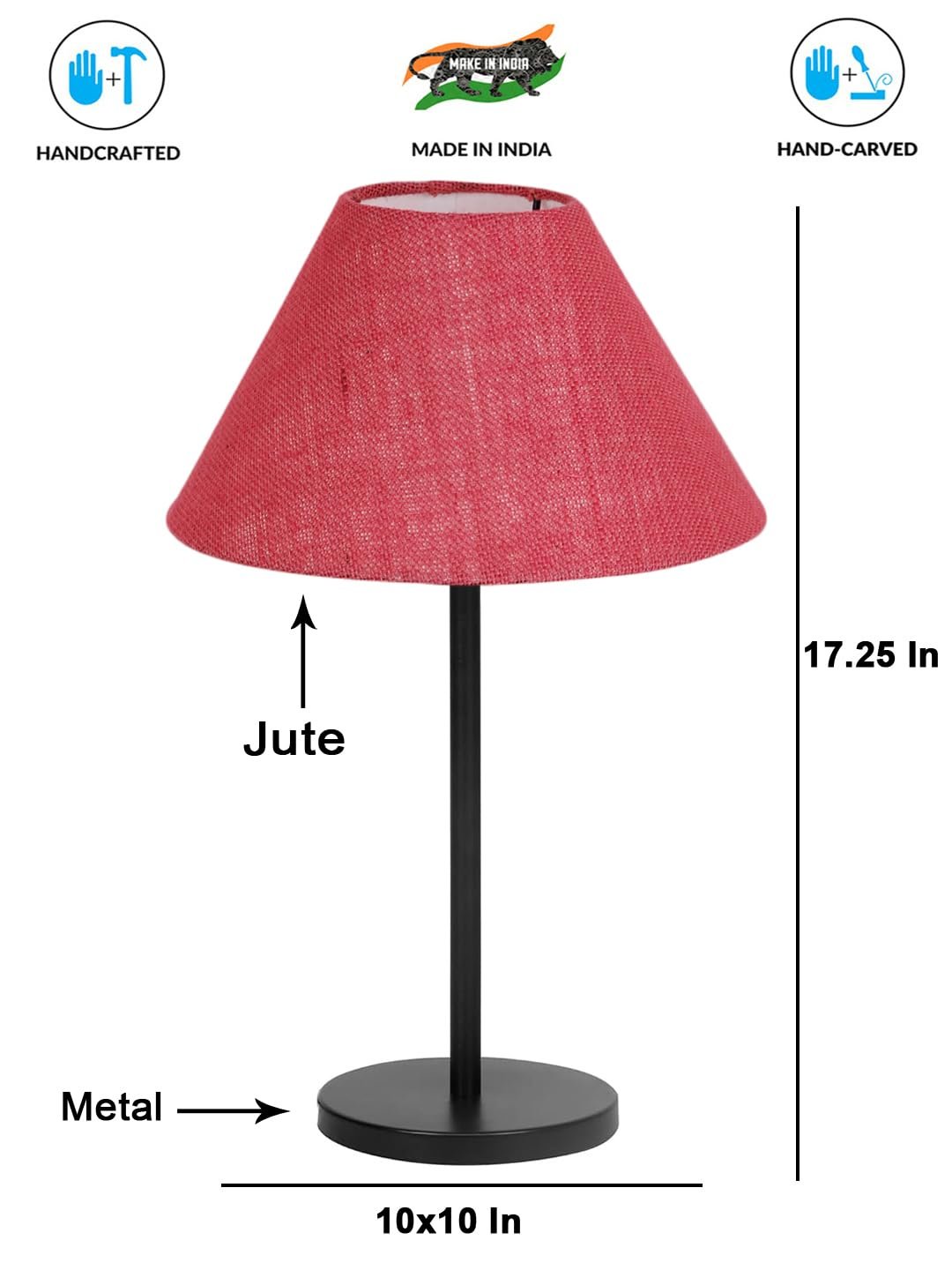 Black Night Table Lamp for Bedroom | Elegant Bedside Lamp with Warm LED Light & Stylish Design - Model VD31