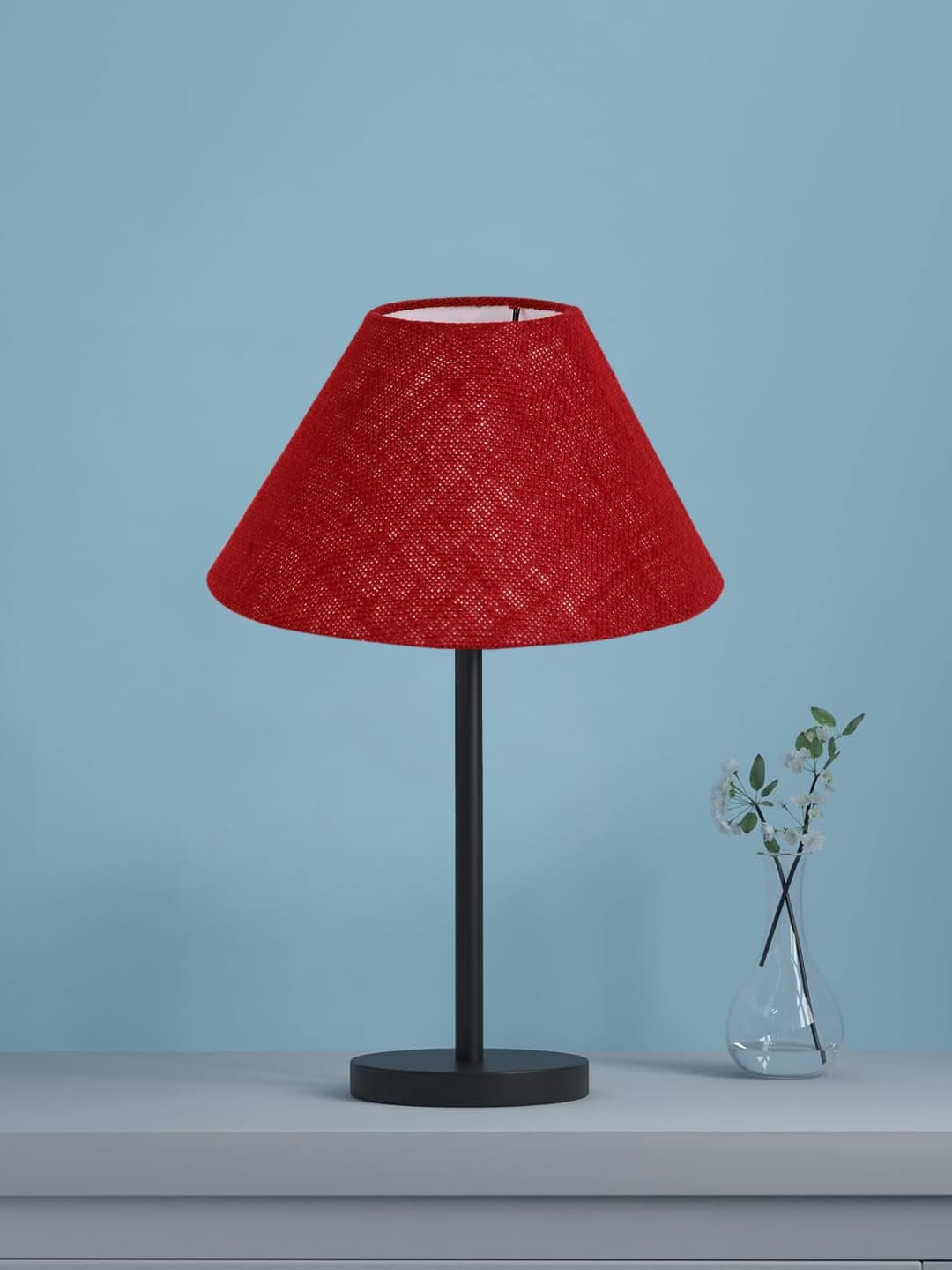 Black Night Table Lamp for Bedroom | Elegant Bedside Lamp with Warm LED Light & Stylish Design - Model VD32