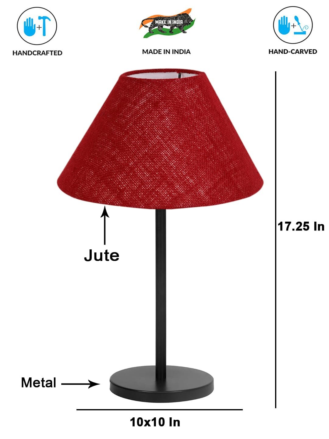 Black Night Table Lamp for Bedroom | Elegant Bedside Lamp with Warm LED Light & Stylish Design - Model VD32