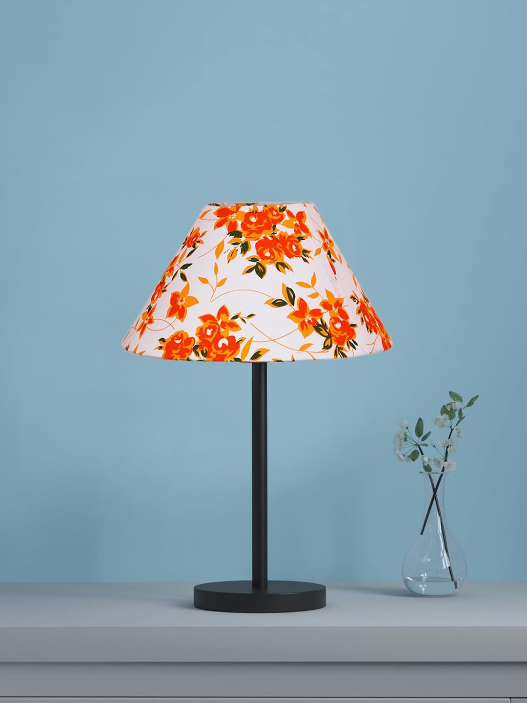 Black Night Table Lamp for Bedroom | Elegant Bedside Lamp with Warm LED Light & Stylish Design - Model VD35