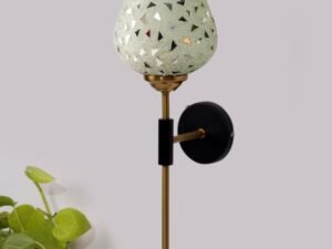 Multicolor Wall Lamp | Elegant Mosaic Glass & Wood Design | Stylish Ambient Light for Home, Office, Living Room, Bedroom, Hallway | Modern Decorative Wall Sconce - Model VX101