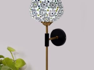 Multicolor Wall Lamp | Elegant Mosaic Glass & Wood Design | Stylish Ambient Light for Home, Office, Living Room, Bedroom, Hallway | Modern Decorative Wall Sconce - Model VX112