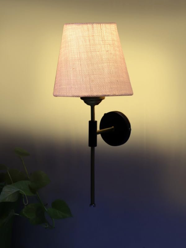 Multicolor Wall Lamp | Elegant Jute Material | Stylish Ambient Light for Home, Office, Living Room, Bedroom, Hallway | Modern Decorative Wall Sconce - Model VX125