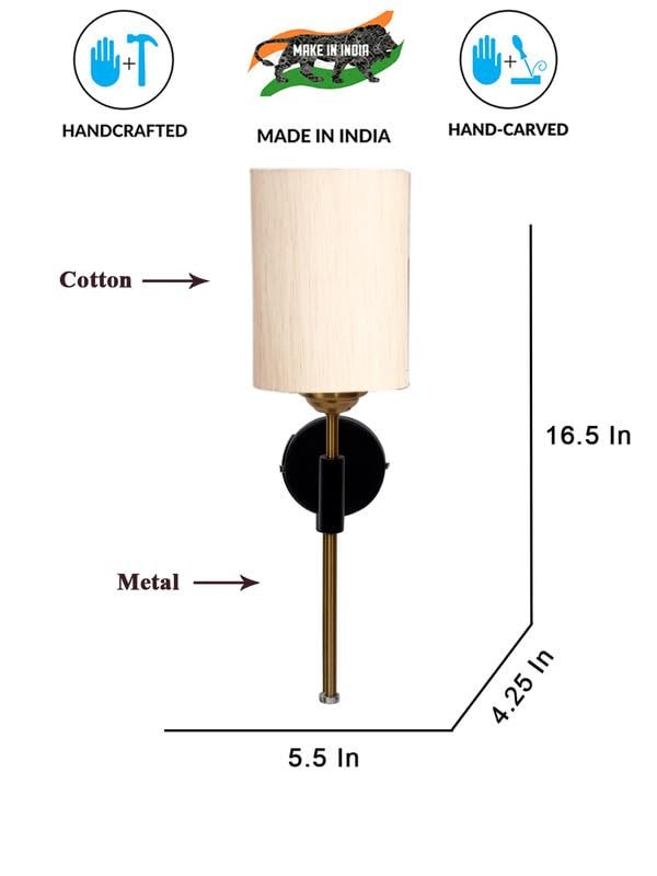 Multicolor Wall Lamp | Elegant Cotton Design | Stylish Ambient Light for Home, Office, Living Room, Bedroom, Hallway | Modern Decorative Wall Sconce - Model VX132