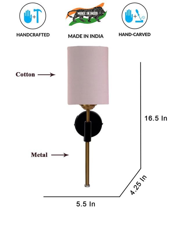 Multicolor Wall Lamp | Elegant Jute Material | Stylish Ambient Light for Home, Office, Living Room, Bedroom, Hallway | Modern Decorative Wall Sconce - Model VX137
