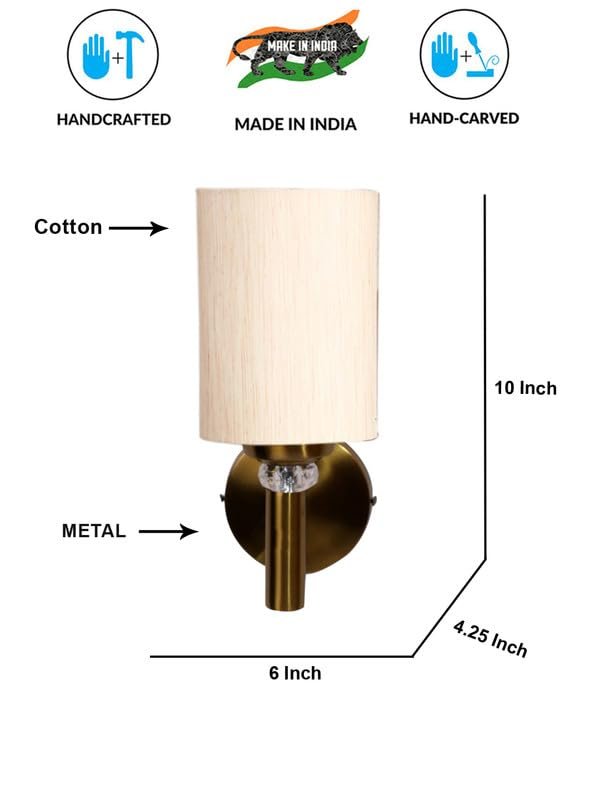 Multicolor Wall Lamp | Elegant Cotton Design | Stylish Ambient Light for Home, Office, Living Room, Bedroom, Hallway | Modern Decorative Wall Sconce - Model VX34