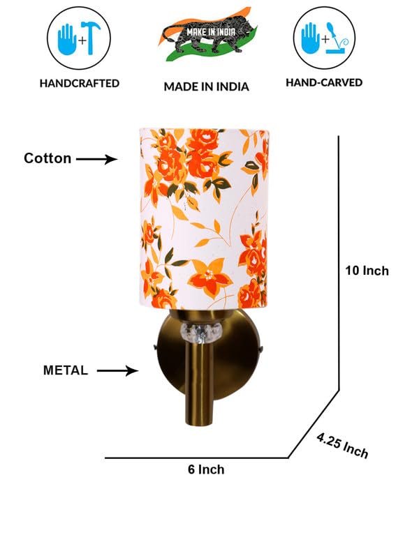 Multicolor Wall Lamp | Elegant Cotton Design | Stylish Ambient Light for Home, Office, Living Room, Bedroom, Hallway | Modern Decorative Wall Sconce - Model VX47