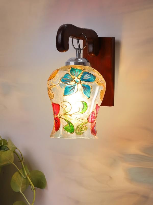 Multicolor Wall Lamp | Elegant Wood Design | Stylish Ambient Light for Home, Office, Living Room, Bedroom, Hallway | Modern Decorative Wall Sconce - Model WD09