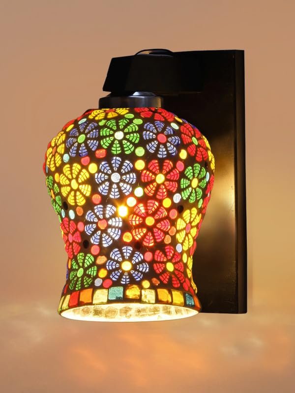 Multicolor Wall Lamp | Elegant Wood Design | Stylish Ambient Light for Home, Office, Living Room, Bedroom, Hallway | Modern Decorative Wall Sconce - Model WD101