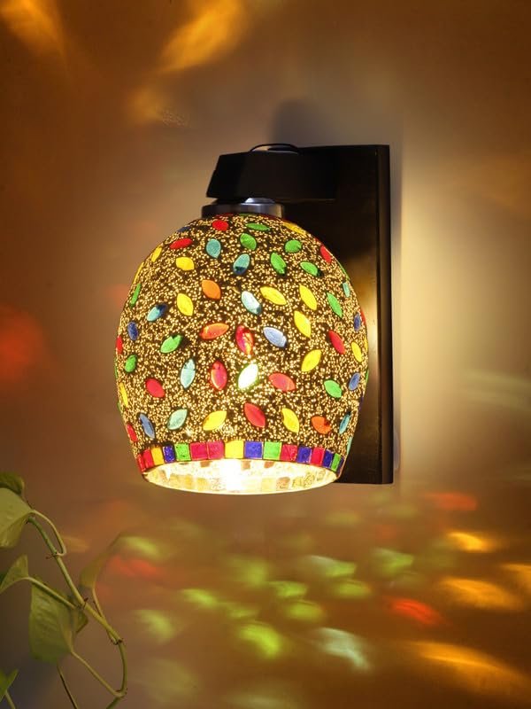 Multicolor Wall Lamp | Elegant Wood Design | Stylish Ambient Light for Home, Office, Living Room, Bedroom, Hallway | Modern Decorative Wall Sconce - Model WD1