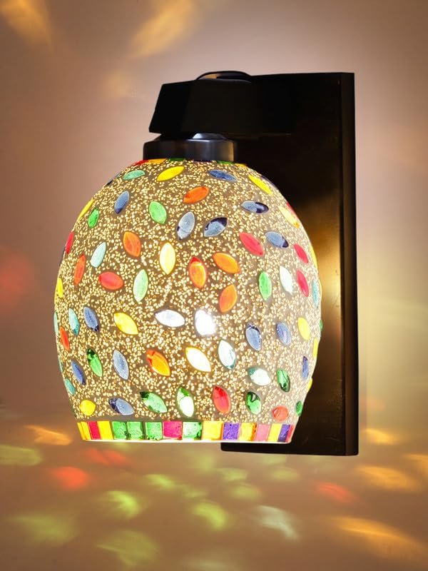 Multicolor Wall Lamp | Elegant Wood Design | Stylish Ambient Light for Home, Office, Living Room, Bedroom, Hallway | Modern Decorative Wall Sconce - Model WD1