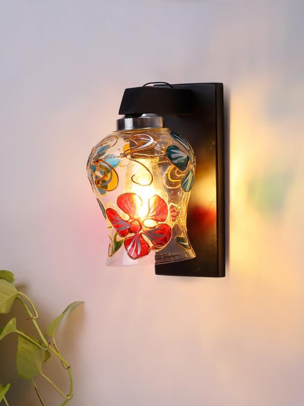 Multicolor Wall Lamp | Elegant Wood Design | Stylish Ambient Light for Home, Office, Living Room, Bedroom, Hallway | Modern Decorative Wall Sconce - Model WD108