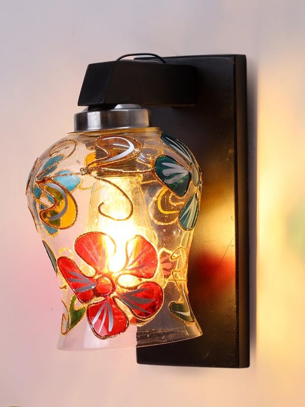 Multicolor Wall Lamp | Elegant Wood Design | Stylish Ambient Light for Home, Office, Living Room, Bedroom, Hallway | Modern Decorative Wall Sconce - Model WD108