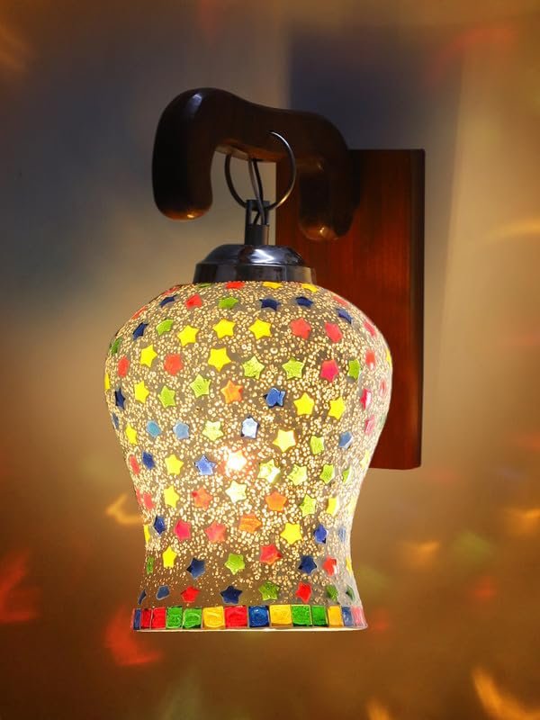 Multicolor Wall Lamp | Elegant Wood Design | Stylish Ambient Light for Home, Office, Living Room, Bedroom, Hallway | Modern Decorative Wall Sconce - Model WD18