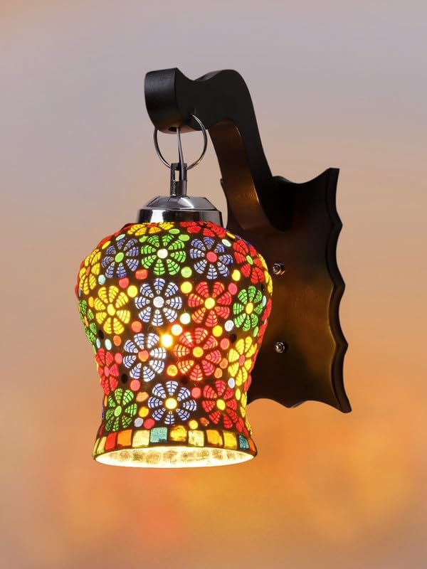 Multicolor Wall Lamp | Elegant Wood Design | Stylish Ambient Light for Home, Office, Living Room, Bedroom, Hallway | Modern Decorative Wall Sconce - Model WD35