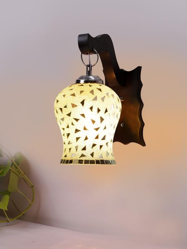 Multicolor Wall Lamp | Elegant Wood Design | Stylish Ambient Light for Home, Office, Living Room, Bedroom, Hallway | Modern Decorative Wall Sconce - Model WD36