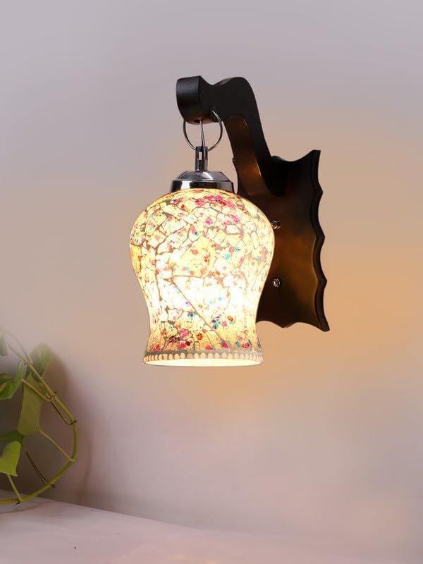 Multicolor Wall Lamp | Elegant Wood Design | Stylish Ambient Light for Home, Office, Living Room, Bedroom, Hallway | Modern Decorative Wall Sconce - Model WD46