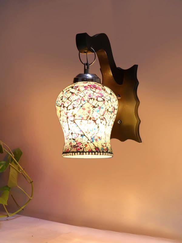 Multicolor Wall Lamp | Elegant Wood Design | Stylish Ambient Light for Home, Office, Living Room, Bedroom, Hallway | Modern Decorative Wall Sconce - Model WD46