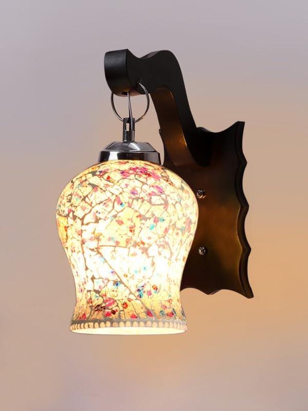 Multicolor Wall Lamp | Elegant Wood Design | Stylish Ambient Light for Home, Office, Living Room, Bedroom, Hallway | Modern Decorative Wall Sconce - Model WD46