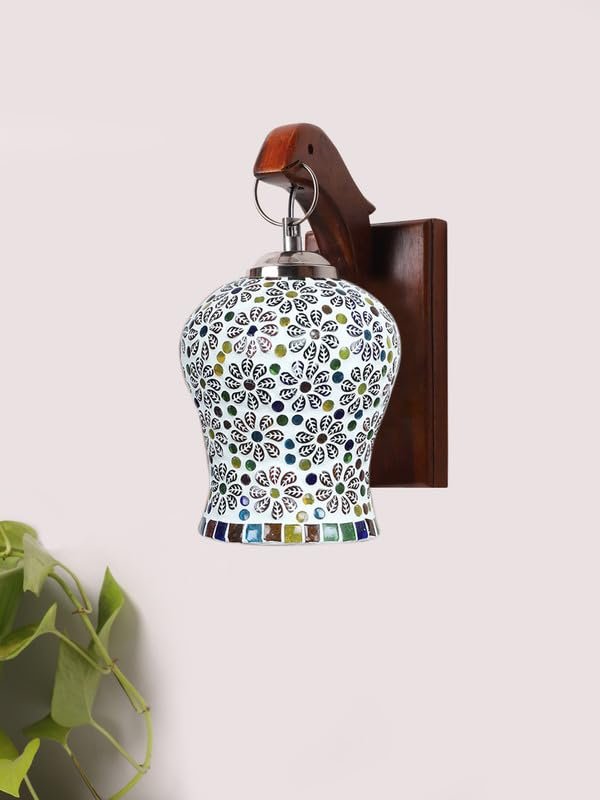 Multicolor Wall Lamp | Elegant Wood Design | Stylish Ambient Light for Home, Office, Living Room, Bedroom, Hallway | Modern Decorative Wall Sconce - Model WD80
