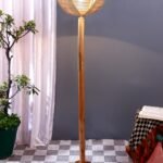 Rose Bamboo Shade Wood Floor lamp for Decoration/Office/Home/Gifting/Study-(12x12x56.2 inches)