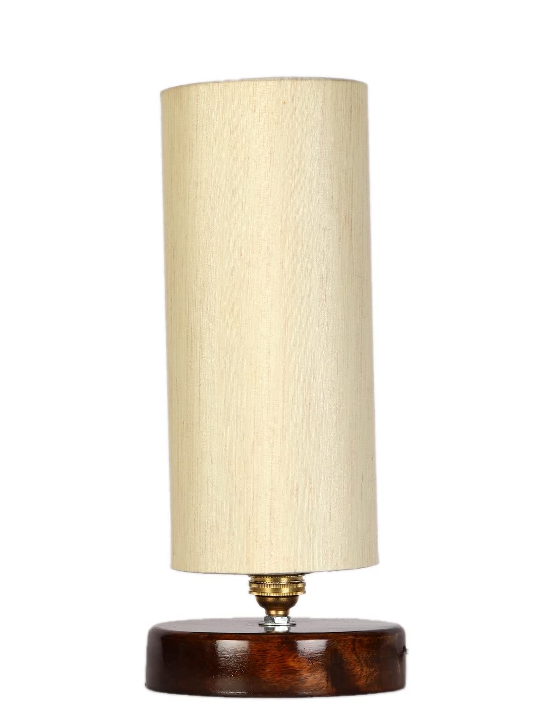 Turquoise Jute lamp with Brown Wood Base