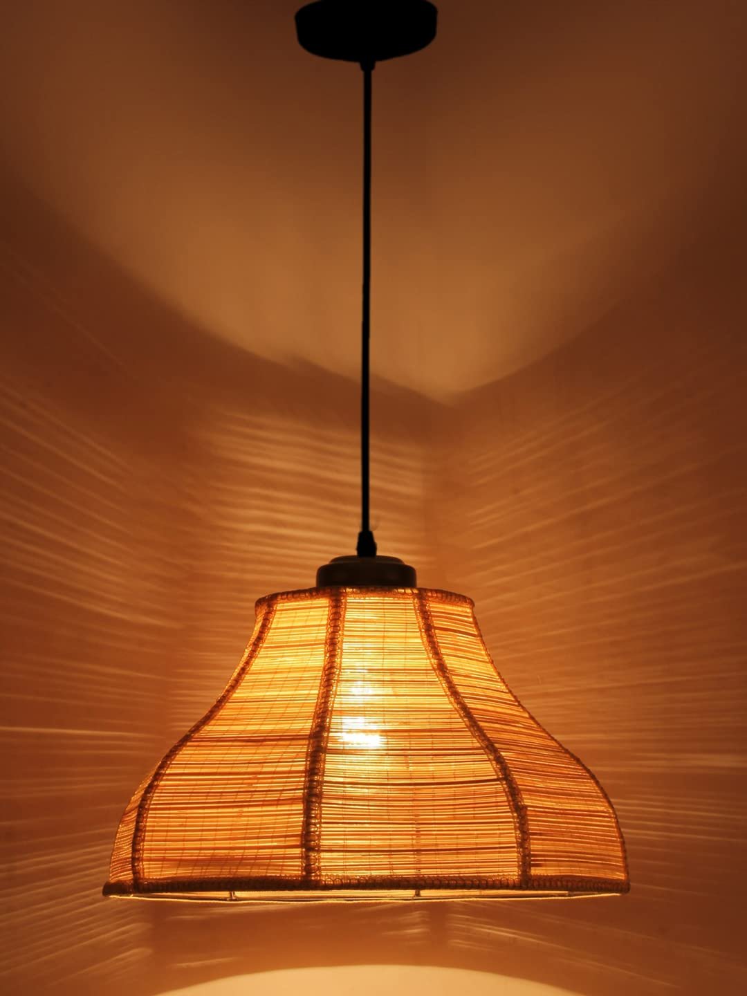 Vintage Bamboo Hanging Lamp