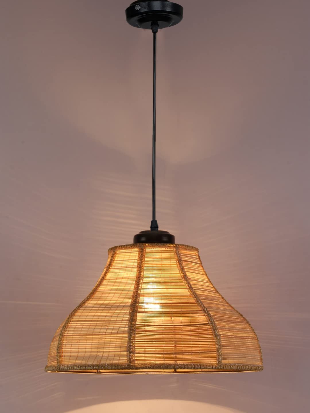 Vintage Bamboo Hanging Lamp