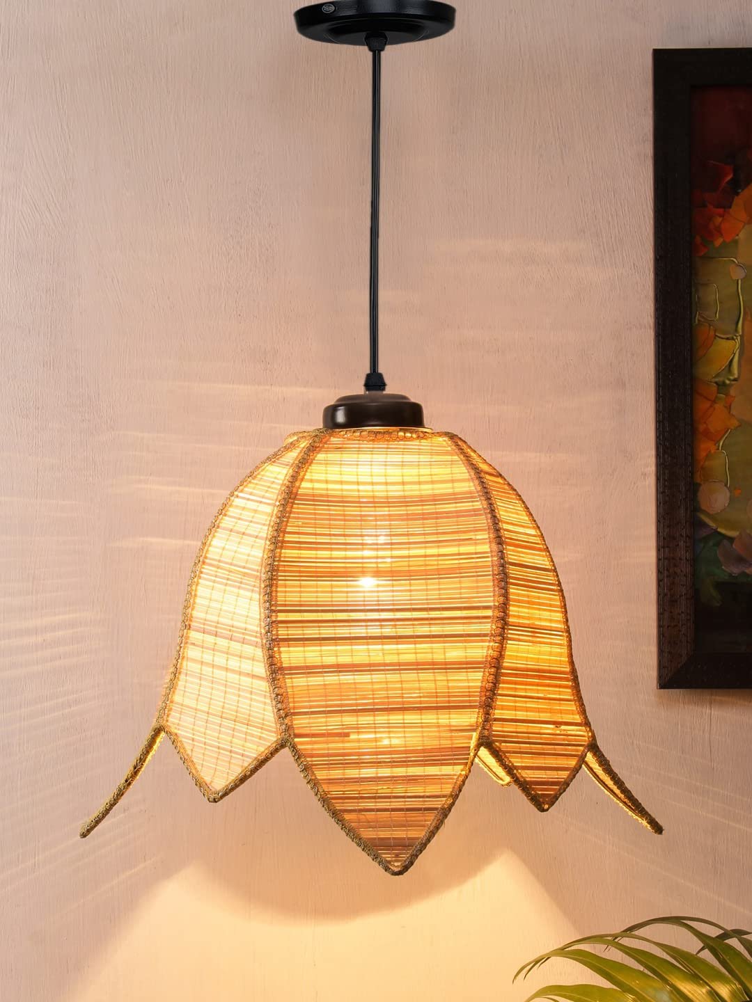 Lotus Bamboo Hanging Lamp