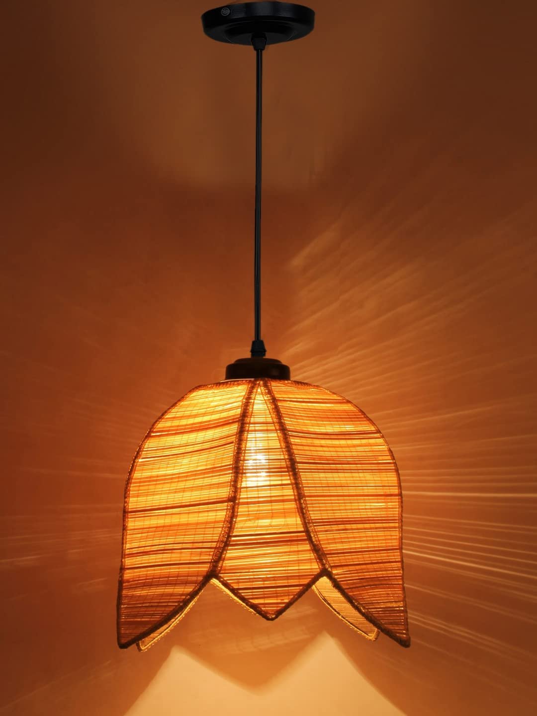 Lotus Bamboo Hanging Lamp
