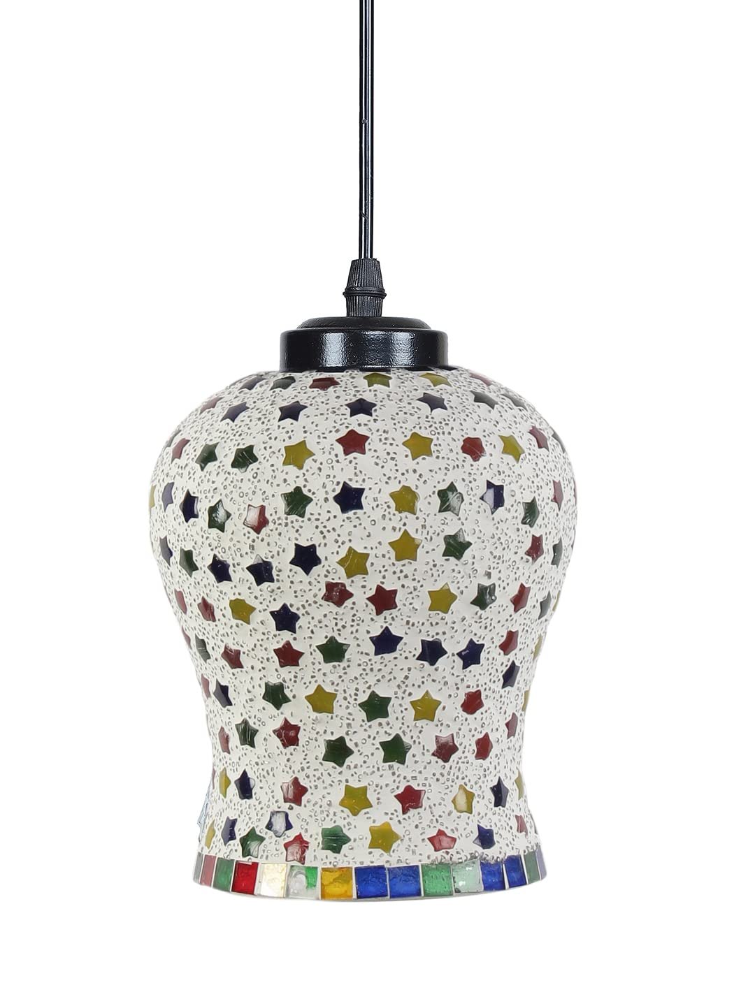 Multicolor Mosaic Glass Hanging Lamp