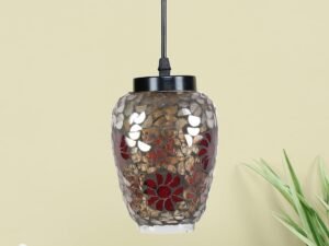 Multicolor Mosaic Glass Hanging Lamp