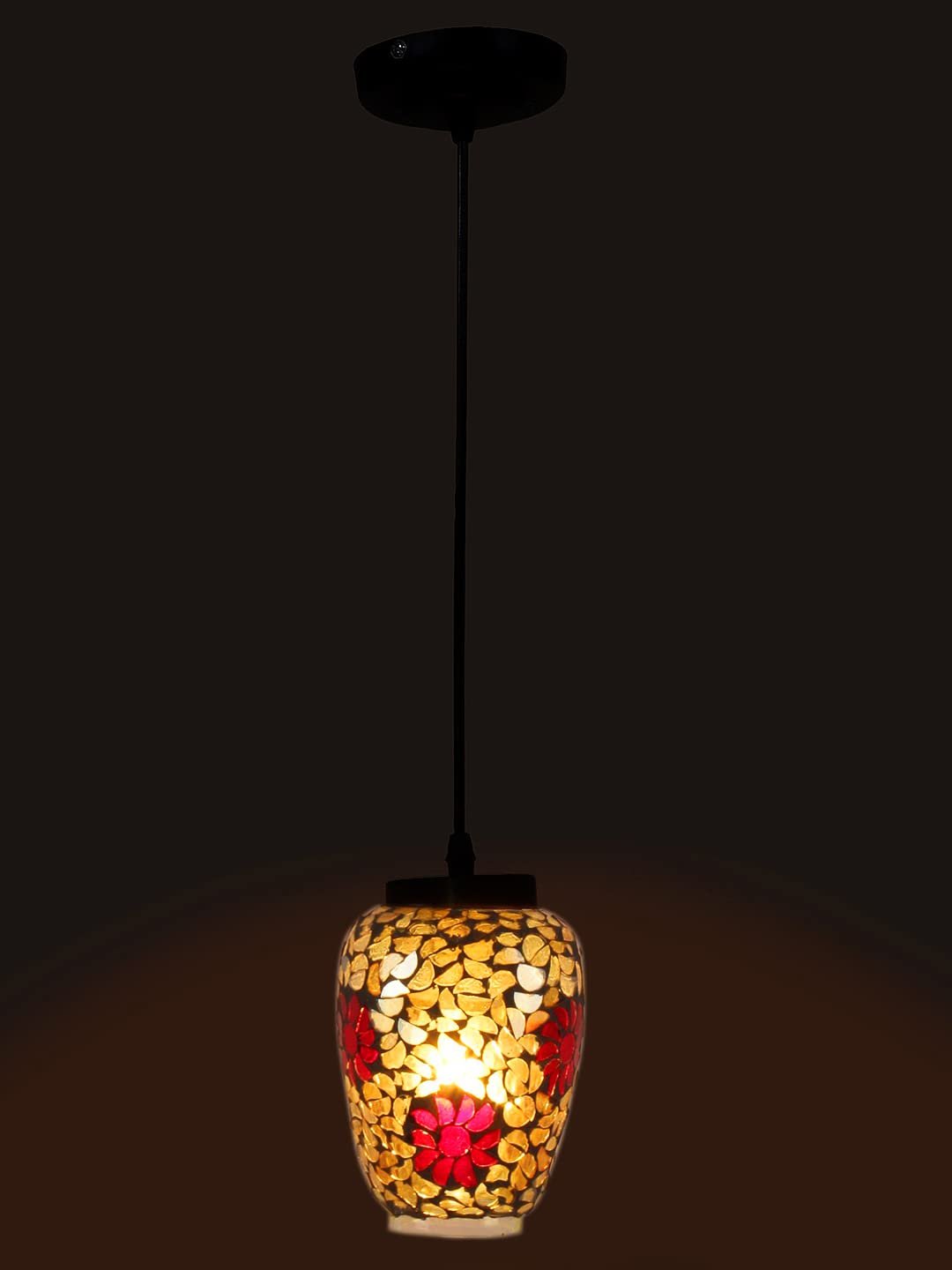 Multicolor Mosaic Glass Hanging Lamp