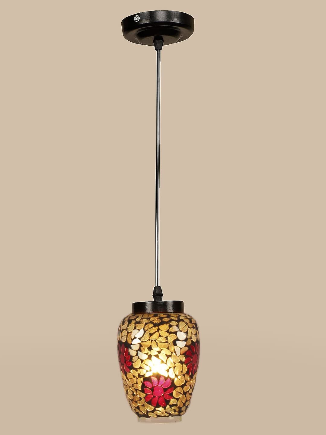 Multicolor Mosaic Glass Hanging Lamp