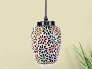 Multicolor Mosaic Glass Hanging Lamp
