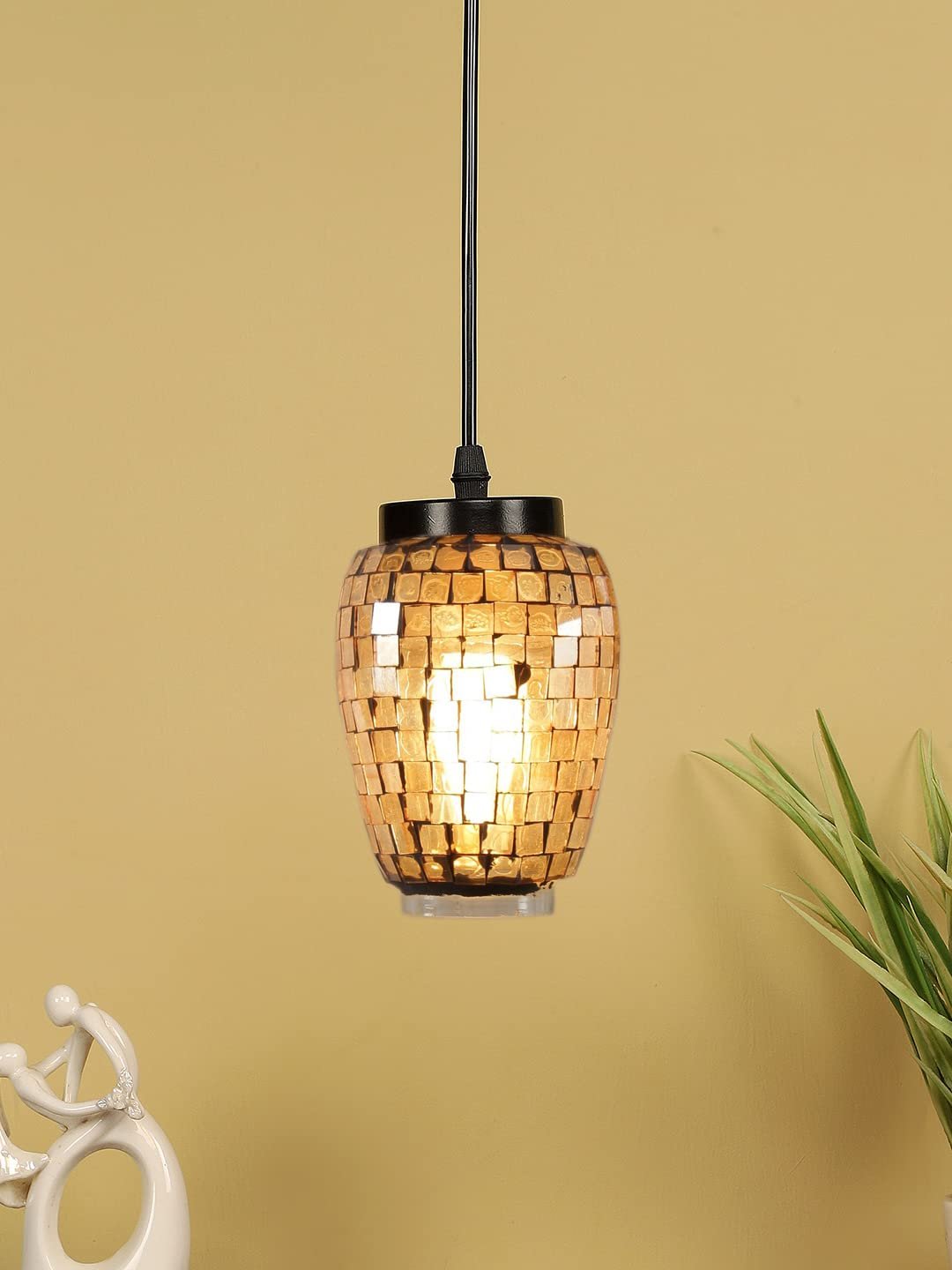 Multicolor Mosaic Glass Hanging Lamp