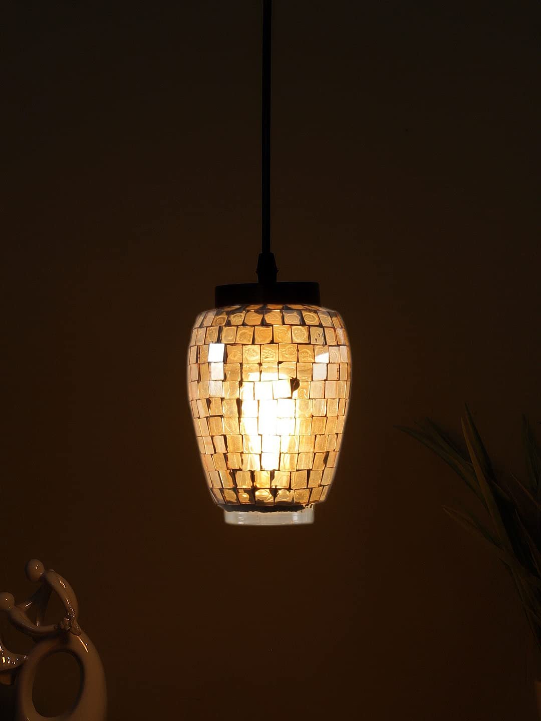Multicolor Mosaic Glass Hanging Lamp