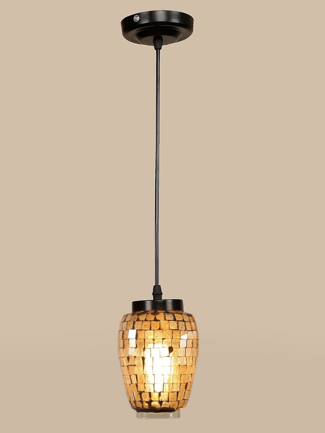 Multicolor Mosaic Glass Hanging Lamp