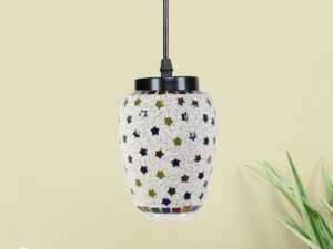 Multicolor Mosaic Glass Hanging Lamp