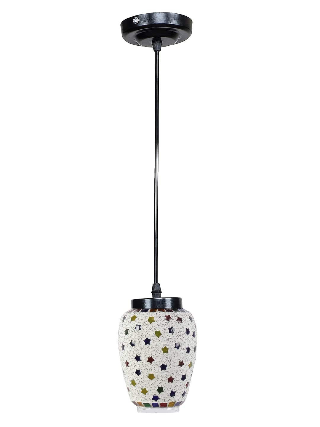 Multicolor Mosaic Glass Hanging Lamp