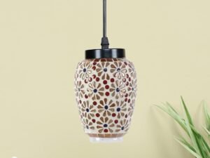 Multicolor Mosaic Glass Hanging Lamp